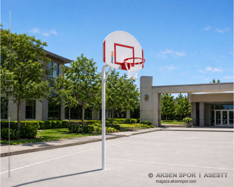 Antrenman model, fiber panyalı, tek direkli basketbol potası açık saha profesyonel model