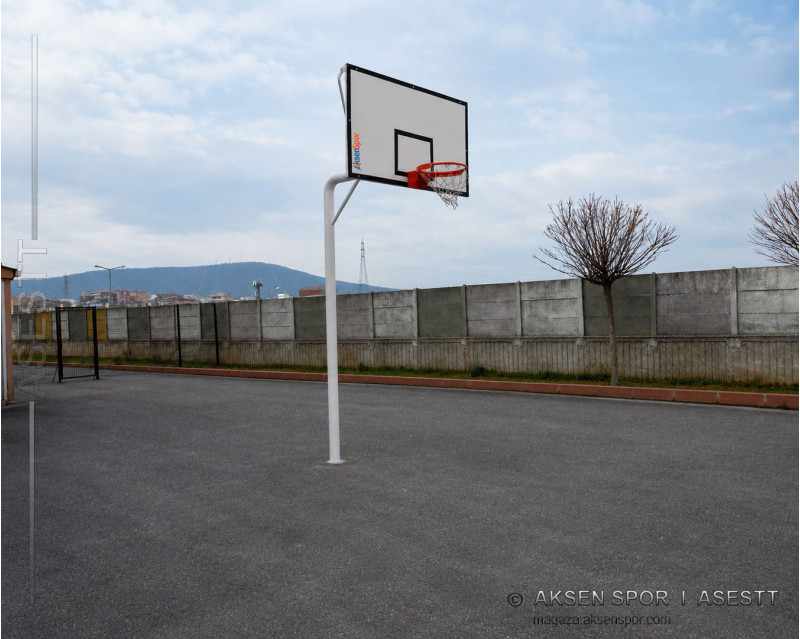 Tek direkli basketbol potası nizami ölçülerde fiber panyalı