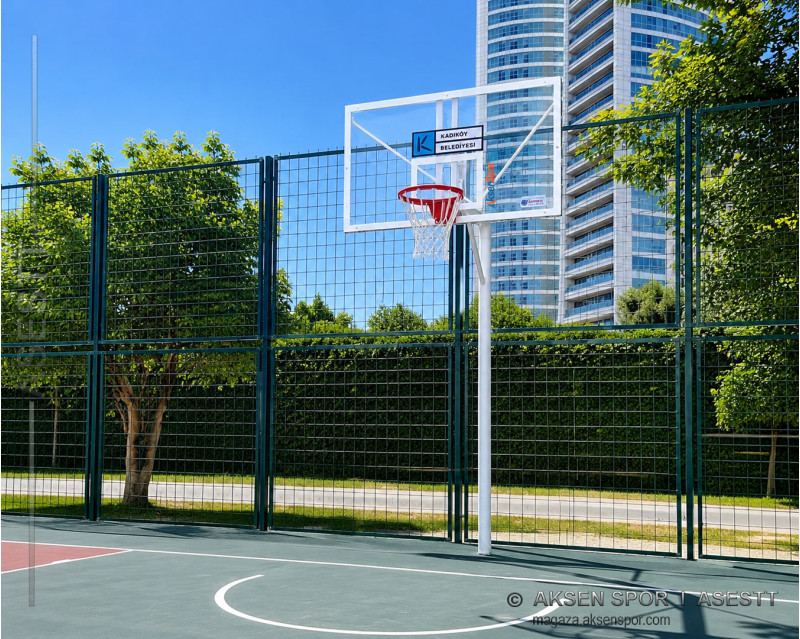 Tek direkli basketbol potası açık saha profesyonel model