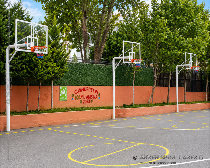 Tek direkli basketbol potası açık saha profesyonel model
